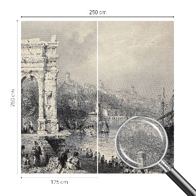 Non-woven photo wallpaper with a seascape motif