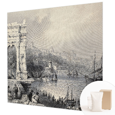 Non-woven photo wallpaper with a seascape motif