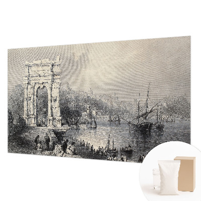 Non-woven photo wallpaper with a seascape motif