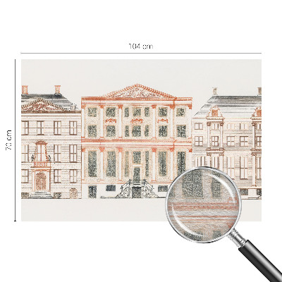 Non-woven wall mural with a classic buildings design