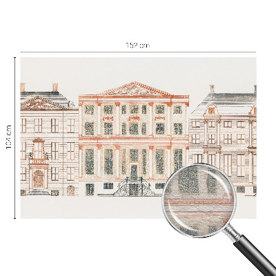 Non-woven wall mural with a classic buildings design