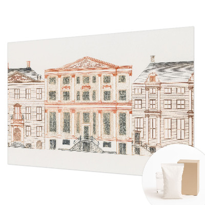 Non-woven wall mural with a classic buildings design