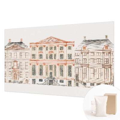 Non-woven wall mural with a classic buildings design