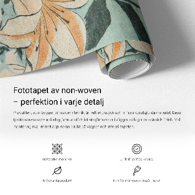Large wallpaper mural featuring a peaceful landscape