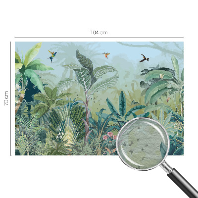 Wallpaper mural with a tropical nature motif