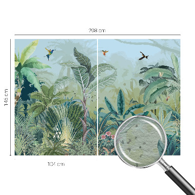 Wallpaper mural with a tropical nature motif
