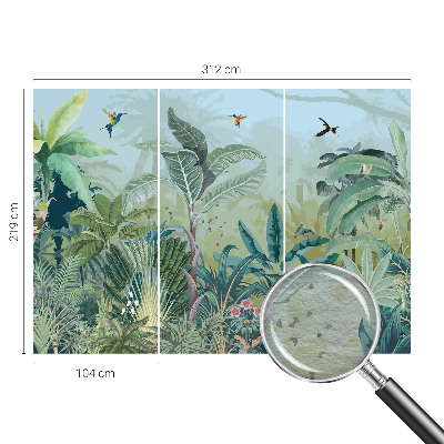 Wallpaper mural with a tropical nature motif
