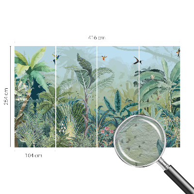 Wallpaper mural with a tropical nature motif
