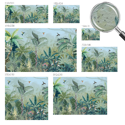 Wallpaper mural with a tropical nature motif