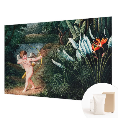 Wall mural featuring an adorable cupid design
