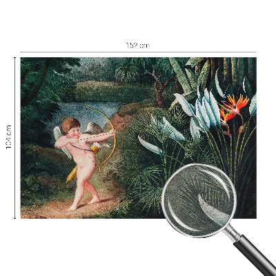 Wall mural featuring an adorable cupid design