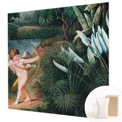 Wall mural featuring an adorable cupid design