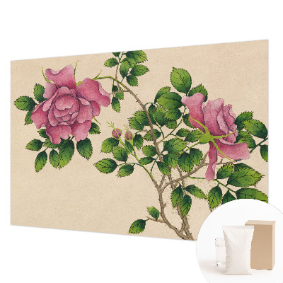 Photo wallpaper with a romantic roses design