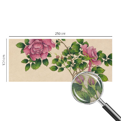 Photo wallpaper with a romantic roses design