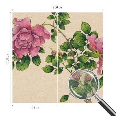 Photo wallpaper with a romantic roses design
