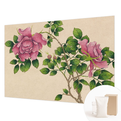 Photo wallpaper with a romantic roses design