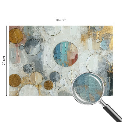 Photo wall mural with a geometric circles design