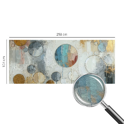Photo wall mural with a geometric circles design