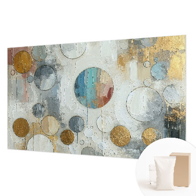 Photo wall mural with a geometric circles design