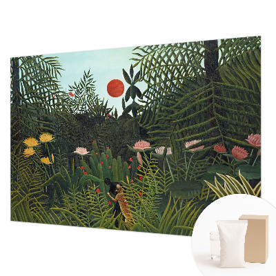 Wall mural for bedroom featuring an exotic landscape