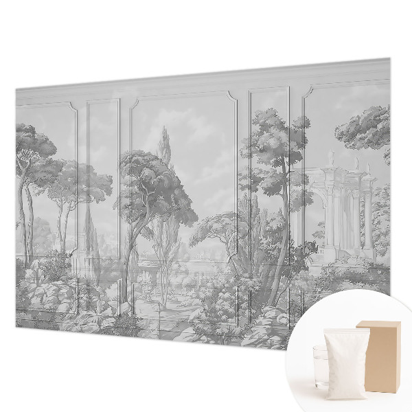 Wall mural for living room with an atmospheric nature motif