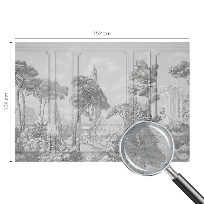 Wall mural for living room with an atmospheric nature motif