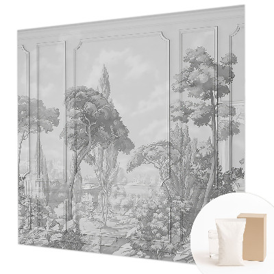Wall mural for living room with an atmospheric nature motif