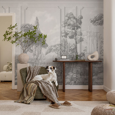 Wall mural for living room with an atmospheric nature motif