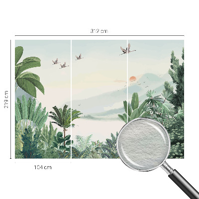 Wallpaper mural for living room Tropical oasis