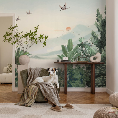 Wallpaper mural for living room Tropical oasis