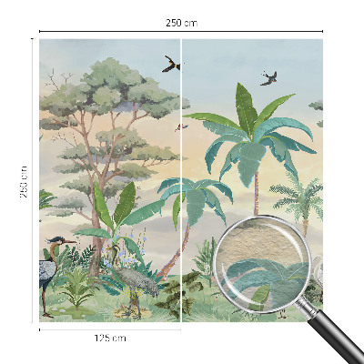 Bedroom wall mural wallpaper Exotic flora