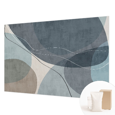 Large wall mural with a modern abstract design
