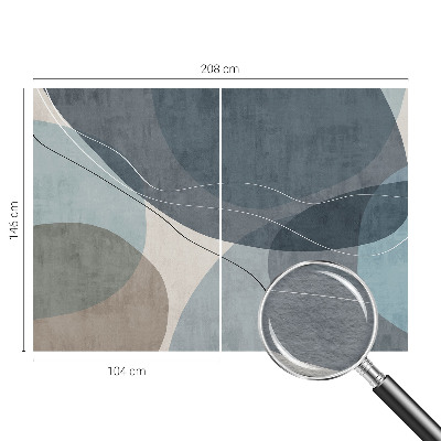 Large wall mural with a modern abstract design