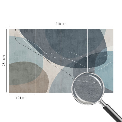 Large wall mural with a modern abstract design