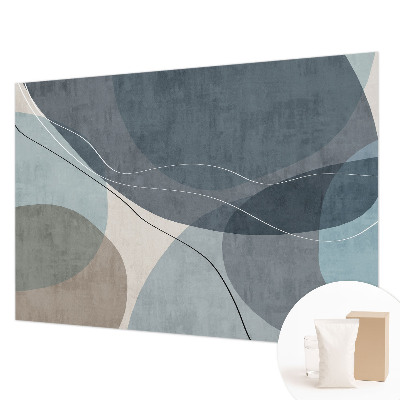 Large wall mural with a modern abstract design