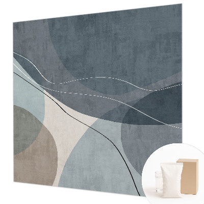 Large wall mural with a modern abstract design