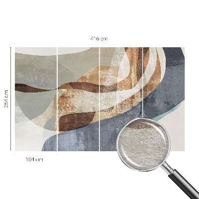Large wall mural wallpaper with an abstract composition design