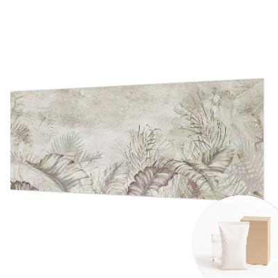 Modern wall mural for bedroom with a decorative leaves pattern