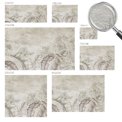 Modern wall mural for bedroom Decorative leaves