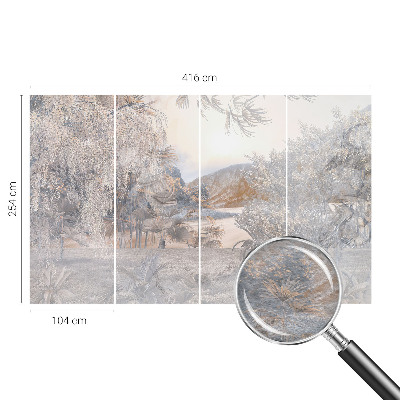 Custom size wall mural featuring the artwork 