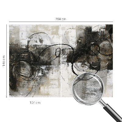 Modern wall mural with an abstract vortex design