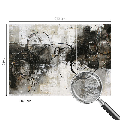 Modern wall mural with an abstract vortex design