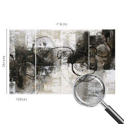 Modern wall mural with an abstract vortex design