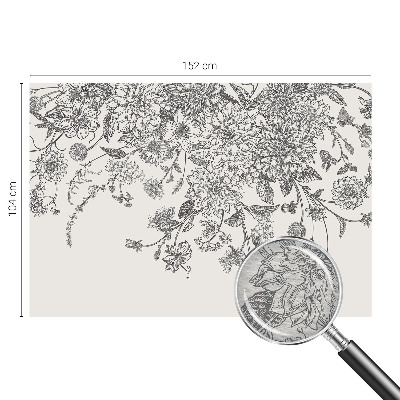 Modern wall mural for living room Floral pattern