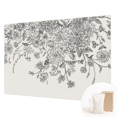 Modern wall mural for living room Floral pattern