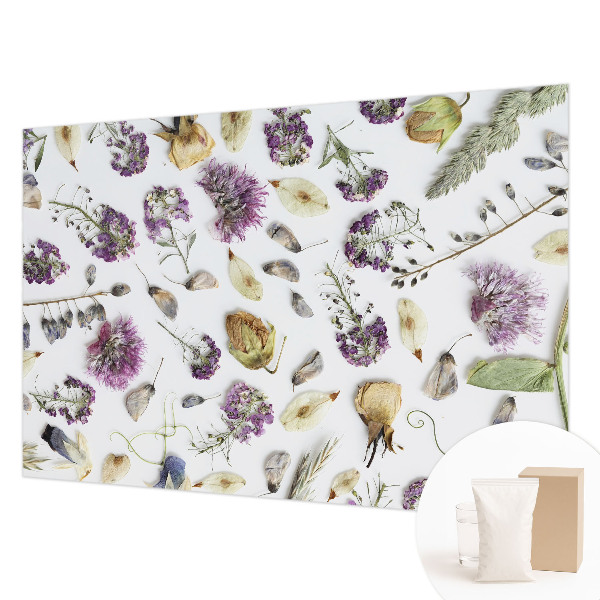 High quality photo wallpaper with a dried flowers motif