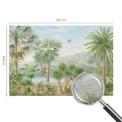 High quality wall mural wallpaper with an exotic landscape design