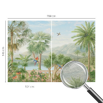 High quality wall mural wallpaper with an exotic landscape design
