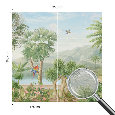 High quality wall mural wallpaper with an exotic landscape design