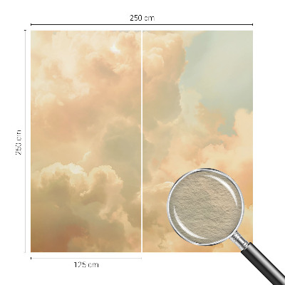 Premium wall mural for bedroom with an ethereal cloud motif